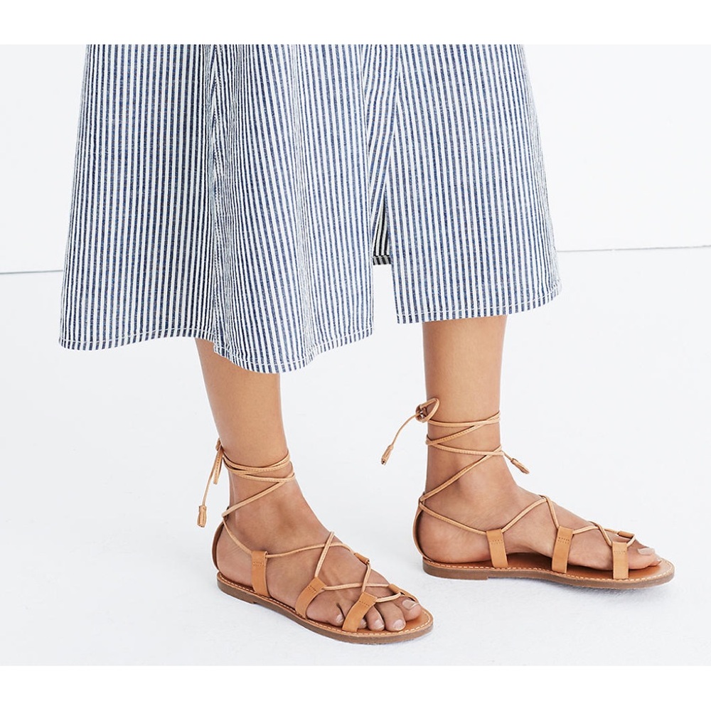 Madewell The Boardwalk Lace-Up Sandal 9.5